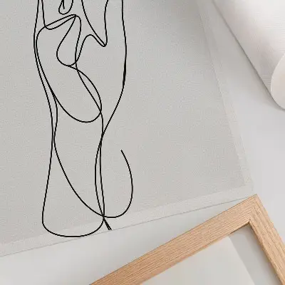 Minimalist hand line poster elegant modern design
