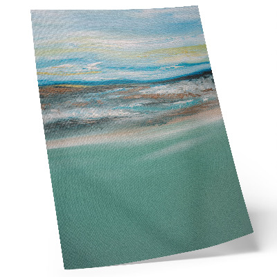 Decorative poster Harmony blue green cream abstract