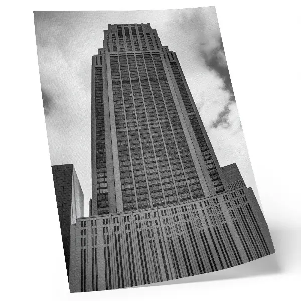 Decorative poster minimalist skyscraper harmony austerity design