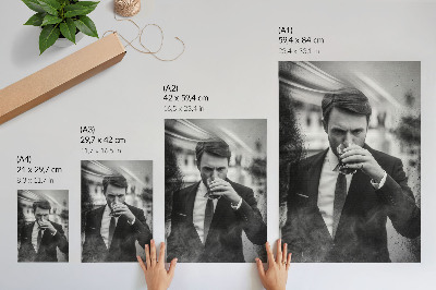 Poster A black and white portrait full of elegance
