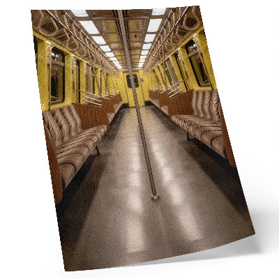 Decorative poster Metro interior yellow wood modern
