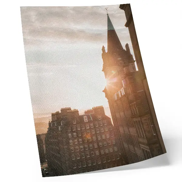 Architecture poster warm shades sunset