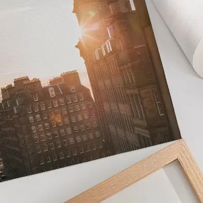 Architecture poster warm shades sunset