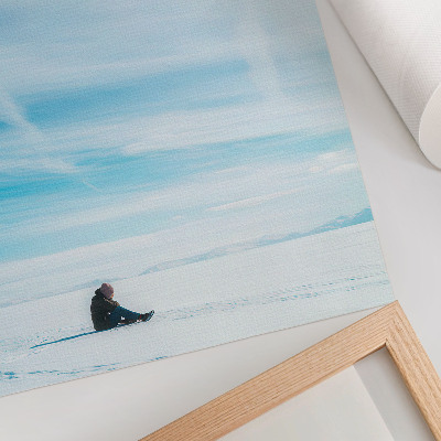 Art print Blue sky over the snowy wasteland, silence and space