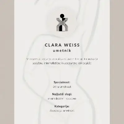 Modern Line Art Poster two-dimensional faces design