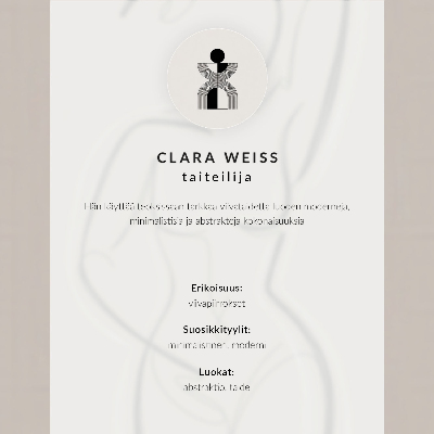 Art print Line drawing with person and flower simplicity elegance