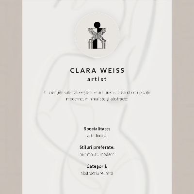 Art print Line drawing with person and flower simplicity elegance