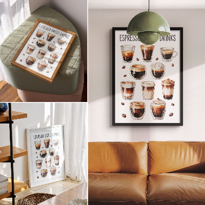 Premium wall art Elegant cups full of espresso and milk coffee