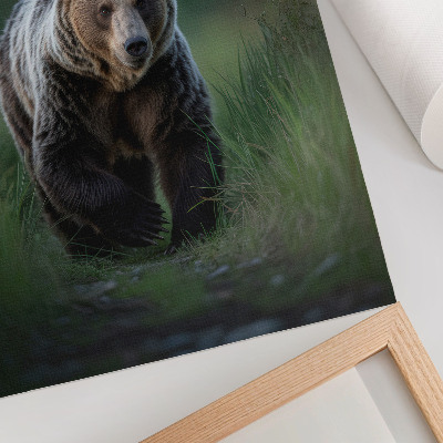 Poster A proud bear in a forest setting