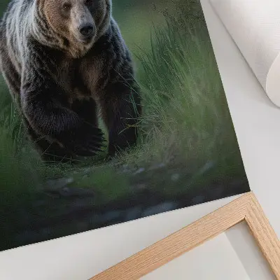 Proud bear in a forest poster proud bear in a forest setting