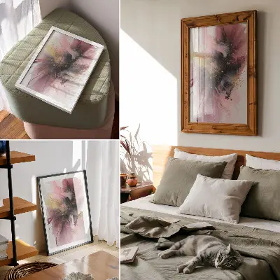 Art print an explosion of color and energy in a modern style