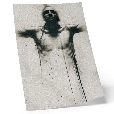 Art print dramatic contrast black and white anxiety theme