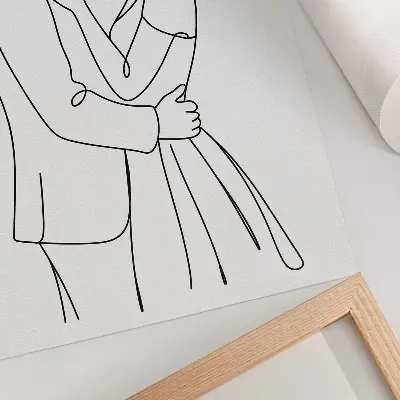 Poster with slim figures and minimal detail