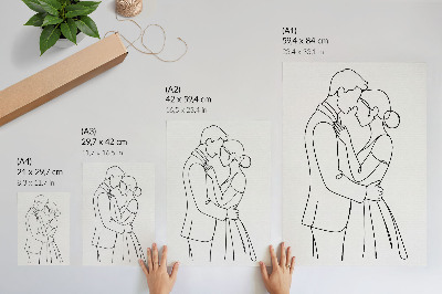 Poster Slim figures, perfect lines, lack of detail