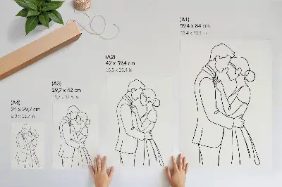 Poster with slim figures and minimal detail