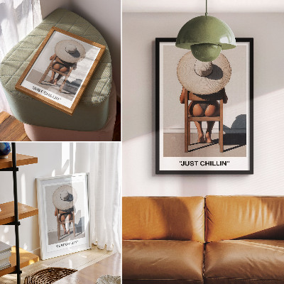Poster Minimalist design hat for a relaxing atmosphere