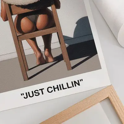 Poster minimalist hat design for a relaxing atmosphere
