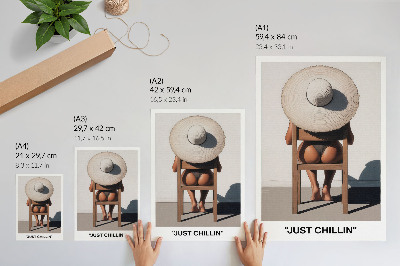 Poster Minimalist design hat for a relaxing atmosphere