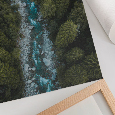 Premium wall art Green forest river natural harmony