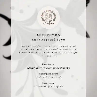 Poster geometric flowers in pastel shades with a modern design