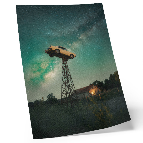 Poster Spectacular sky car on the tower