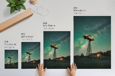 Poster Spectacular sky car on the tower