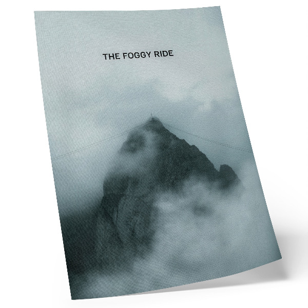 Premium wall art Monochromatic mountain mystical atmosphere peace