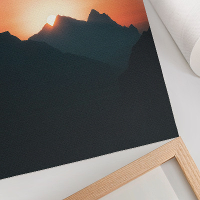 Premium wall art Mountains sunset magic peace
