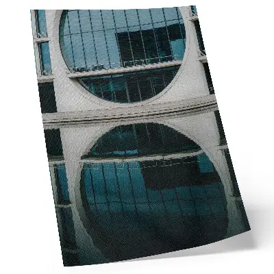 Art print modern architecture glass building reflection