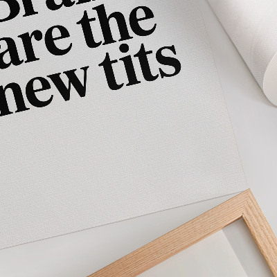 Poster Contrast typography motif with an inspiring message