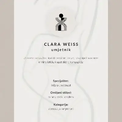 Decorative poster abstract facial lines in modern minimalism style
