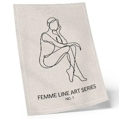 Decorative poster subtle form lines in harmony and elegance