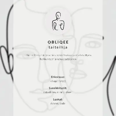 Decorative poster subtle form lines in harmony and elegance