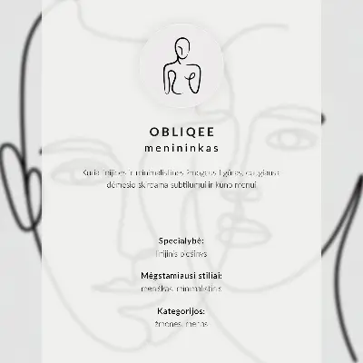 Decorative poster subtle form lines in harmony and elegance