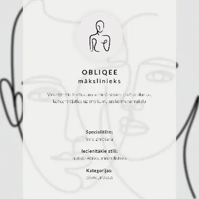 Decorative poster subtle form lines in harmony and elegance