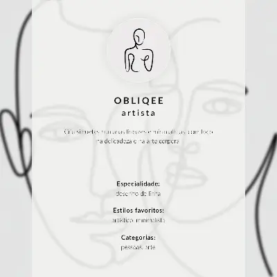 Decorative poster subtle form lines in harmony and elegance