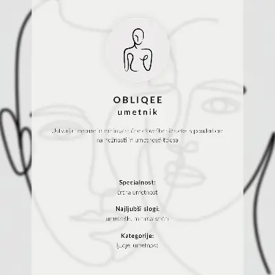 Decorative poster subtle form lines in harmony and elegance