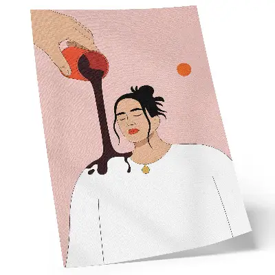 Minimalist figure under a dark stream wall art premium print