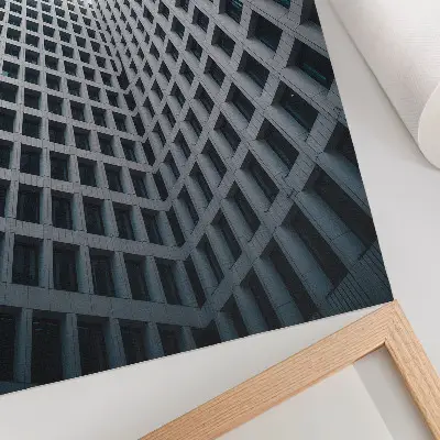 Modern architecture vertical lines premium wall art