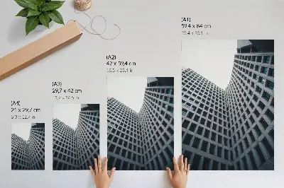 Modern architecture vertical lines premium wall art