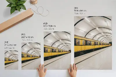 Decorative poster modern metro theme with smooth dynamic lines