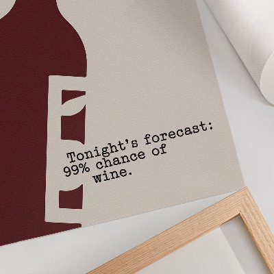 Art print Minimalist graphics in burgundy tones
