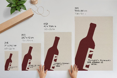 Art print Minimalist graphics in burgundy tones
