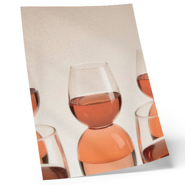 Premium wall art Glasses with pink liquid on a light background