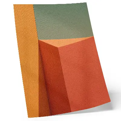Premium decorative wall art geometric architecture with harmonious color space design