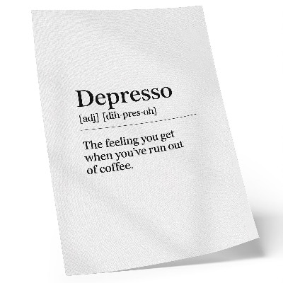Decorative poster Depresso definition