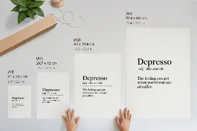 Depresso definition decorative poster