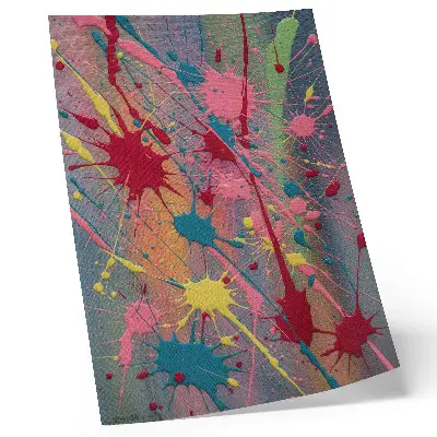 Premium wall art spots in yellow pink and turquoise colors