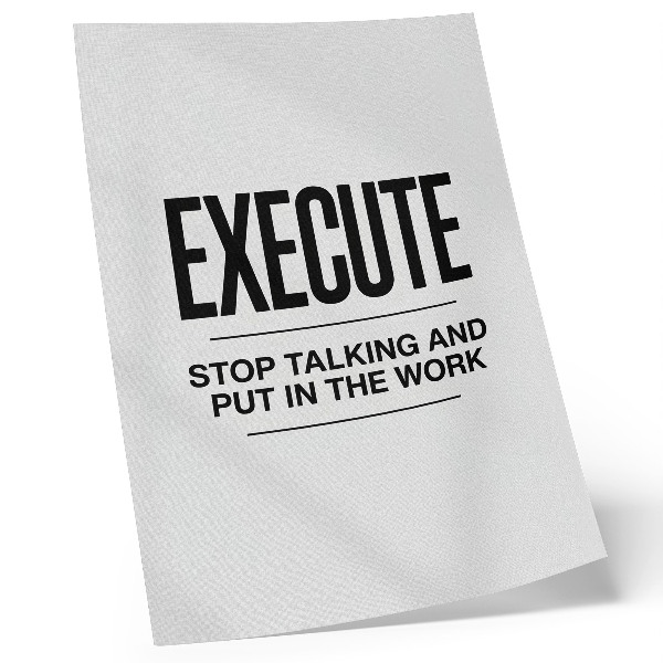 Art print A motivating inscription in a minimalist approach