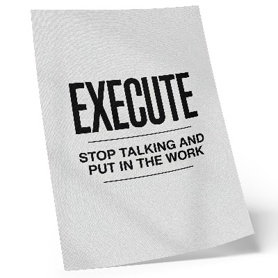 Art print A motivating inscription in a minimalist approach